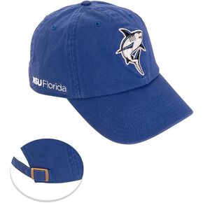 Nova Southeastern University Baseball Hat NSU Sharks Brimmed Embroirderd Hats Cap Adjustable Cloth Strap Adult (Style B)