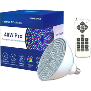 LED Pool Light Bulb for Inground Pool 120V 40W PRO Color Changing Pool Lights for Pentair Hayward Swimming Pool Light Bulb Replacement