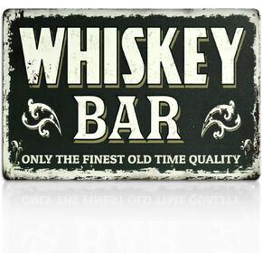 Bar Decor Vintage Whiskey Bar Metal Tin Sign Interesting Tin Signs Suitable for Home Kitchen Restaurant Cafe Wall Decoration Home Decoration Art Metal Poster