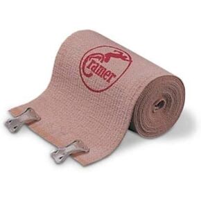Cramer Deluxe Woven Elastic Wrap for Wrapping Pulled Muscles and Athlete Injuries, Washable Wrap Keeps Elasticity for Long Lasting Use, Training Room Supplies, Bulk Case of 12, 6" X 5 Yard Rolls, Beige