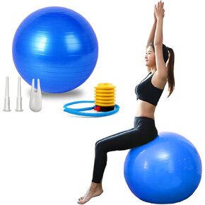 Exercise Ball Yoga Ball, Explosion-Proof Stability Ball(25in /65cm) with Pump, Elastic Birthing Balance Ball for Fitness/Balance/Workout/Physical Therapy/Gymnastics Train