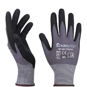 NP1001 Safety Work Gloves Comfort Stretch Fit Power Grip Smart Touch Durable Foam Coated