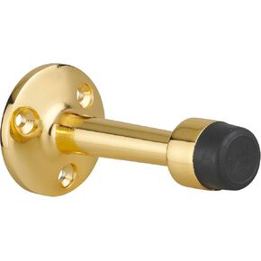 75mm Wall-Mounted Door Stop – Gold Finish Alloy, Durable & Stylish Design, Rubber Tip for Wall & Door Protection – Shock-Absorbing, Easy Installation, Ideal for Home & Office Use