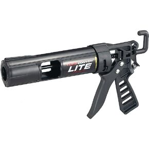 TAJIMA Caulk Gun - 1/10 Gallon (10 oz) Convoy Lite Caulking Tool with Ultra Lightweight ABS Construction & Auto Flow Stop - CNV-100LT