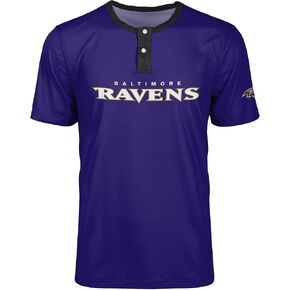 FOCO Men's NFL Team Logo Shirt Short Sleeve Henley