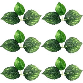 30pcs Artificial Hydrangea Leaves - Fake Leaves for DIY Hydrangea-Fake Hydrangea Leaves forWedding Bridal Bouquet, Garland Decoration, Proposal Bouquet, Wreath Accessories,Home Decorations.