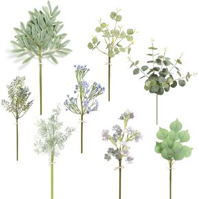 Artificial Greenery Filler Set Artificial Flower Greenery Combo Pack for DIY Bridal Bouquet Wedding Flower Arrangement Centrepieces