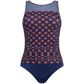 Amoena Women's Standard Alabama Half-Bodice High Neckline Pocketed Mastectomy Swimsuit