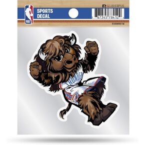 Rico Industries NBA unisex-adult NBA Mascot 4x4 Decal