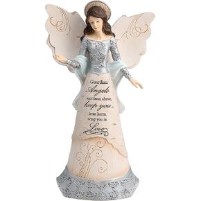 Elements Sympathy Angel Figurine by Pavilion, 8-Inch, If Tears Could Build a Stairway and Memories a Lane,Beige