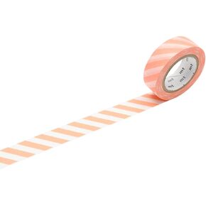 شريط لاصق واشي 1P "Stripe Salmon Pink" - وردي سالمون