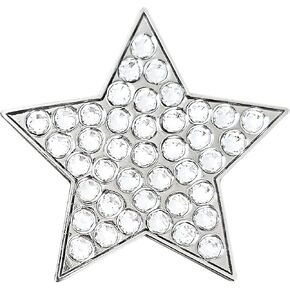 Navika White Star Golf Ball Marker with Crystals | Magnetic Hat Clip Included | Star Themed Golfing Accessory | Bling Gift for Women Golfers