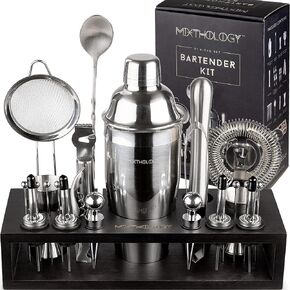 Mixology Bartender kit | 31 Piece Professional Bartender Set by Mixthology - bar Tools, Accessories, and bar Sets for The Home by Bartenders. Gift The Perfect Cocktail Shaker in Saudi Arabia