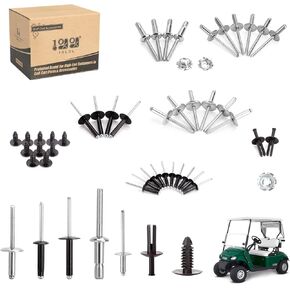 10L0L Golf Cart Complete Body Rivet Hardware Kit fit for Golf Cart EZGO TXT Gas & Electric Vehicles (Since 1994)