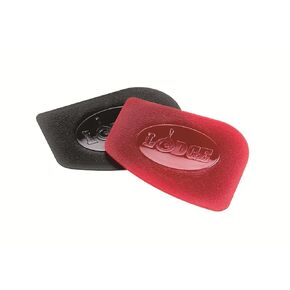 Lodge SCRAPERPK Durable Pan Scrapers, Red and Black, 2 Count (Pack of 1)