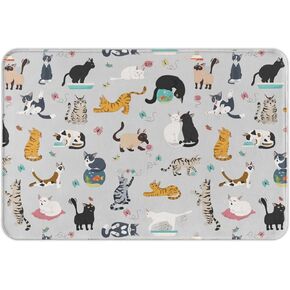 Western Bath Mat, Retro Bathroom Rug, Washable Microfiber Soft Doormats Shower Mat, Western Home Decor Non-Slip Super Absorbent