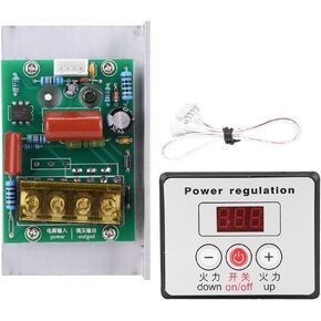 AC 220V 6000W Adjustable SCR Digital Voltage Regulator Electric Motor Speed Control Dimming Dimmer Thermostat Module
