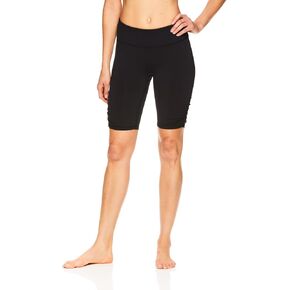 Gaiam Women's Yoga Short Performance Spandex Compression Legging Shorts - Black