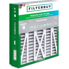 Filterbuy 21x27x5 Air Filter MERV 8 Dust Defense (1-Pack), Pleated HVAC AC Furnace Air Filters Replacement for Trane Perfect Fit (Actual Size: 20.56 x 26.13 x 4.97 Inches)