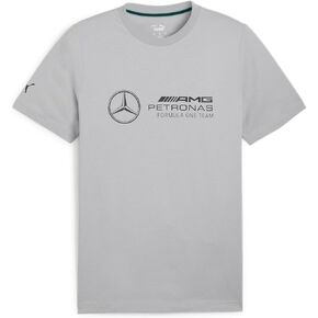 PUMA Men's Standard Mercedes-AMG Petronas Essentials Logo Tee, Team Silver-SS24