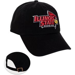 Desert Cactus Illinois State University Baseball Hat Redbirds ISU Brimmed Embroirderd Hats Cap Adjustable Cloth Strap Adult (Style A) Black