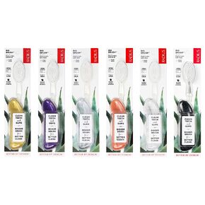 RADIUS Big Brush BPA Free & ADA Accepted Toothbrush Designed to Improve Gum Health & Reduce Gum Issues - Right Hand - Assorted - Pack of 6
