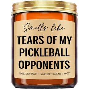 دموع من بلدي Pickleball المعارضين شمعة، هدايا Pickleball، الملحقات Pickleball، هدايا لمحبي Pickleball، هدايا Pickleball للرجال والنساء، أبي، أمي، هدايا كرة Pickleball مضحكة