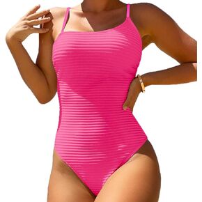 Women's One Piece Swimsuits Tummy Control High Waisted Bathing Suit Sexy Monokini Swimwear