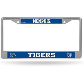 Rico Industries NCAA Memphis Tigers 12" x 6" Silver Chrome Frame W' Decal Insert Car/Truck/SUV Auto Accessory