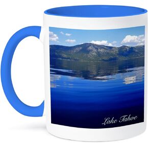 مج 3dRose Lake Tahoe بلونين، 11 أونصة، أزرق