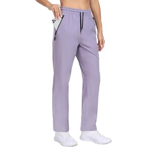 Women's Hiking Cargo Pants Water Resistant UPF 50+ Lightweight Joggers Elastic Waist Zipper Pocket Casual Outdoor