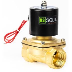 1-1/2" Solenoid Valve - 110V AC Brass Electric Solenoid Valve, Normally Closed, Viton Seal