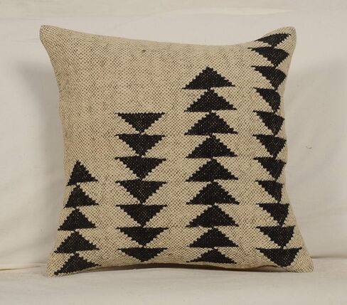 Set of 2 Indian Jute Vintage Kilim Pillow 18x18 Inches Ethnic Bohemian Kilim Pillow for Home Decor, Turkish Kilim Pillow for Sofa, Couch & Living Room (Pattern 1) in Saudi Arabia