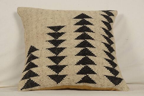 Set of 2 Indian Jute Vintage Kilim Pillow 18x18 Inches Ethnic Bohemian Kilim Pillow for Home Decor, Turkish Kilim Pillow for Sofa, Couch & Living Room (Pattern 1) in Saudi Arabia