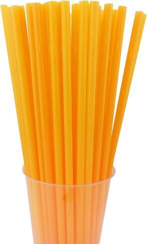 200PCS 10.2 Inches Disposable Decorative Blue Plastic Straws for Birthday Wedding Cocktail Party Supplies (0.23 * 10.2inch) (Blue) in Saudi Arabia