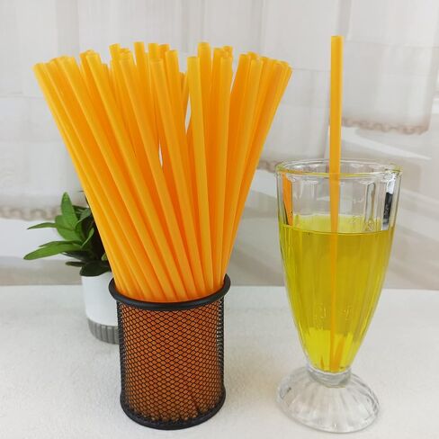 200PCS 10.2 Inches Disposable Decorative Blue Plastic Straws for Birthday Wedding Cocktail Party Supplies (0.23 * 10.2inch) (Blue) in Saudi Arabia