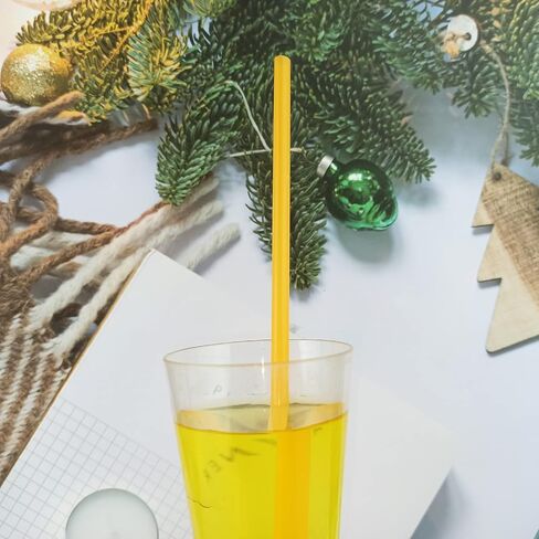 200PCS 10.2 Inches Disposable Decorative Blue Plastic Straws for Birthday Wedding Cocktail Party Supplies (0.23 * 10.2inch) (Blue) in Saudi Arabia