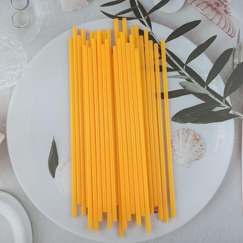 200PCS 10.2 Inches Disposable Decorative Blue Plastic Straws for Birthday Wedding Cocktail Party Supplies (0.23 * 10.2inch) (Blue) in Saudi Arabia
