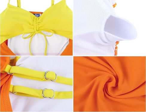 coastal rose Womens One Piece Swimsuits Sexy Cutout Drawstring Tie Ruched Monikinis High Waisted Bathing Suit Swimwear in Saudi Arabia