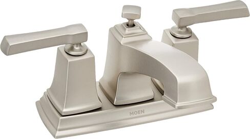 Moen WS84800 Two-Handle Low Arc Bathroom Faucet, Chrome in Saudi Arabia