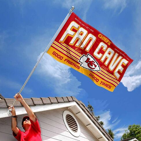 Kansas City Chiefs Fan Man Cave Banner Flag in Saudi Arabia