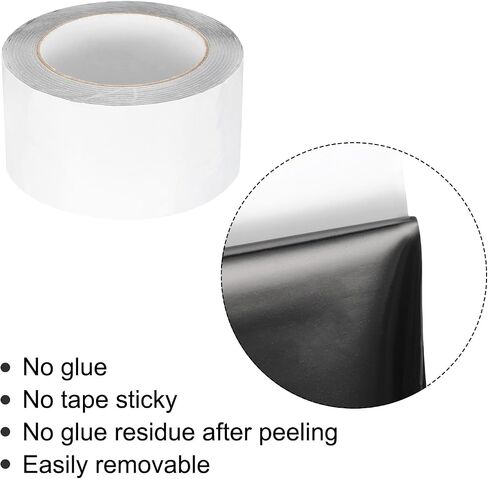 MECCANIXITY Removable Protective Film Tape, 2 Inch x 164 Ft Surface Protective Scratch Film Tape Roll for Furniture, Electrical Appliances, Black White in Saudi Arabia