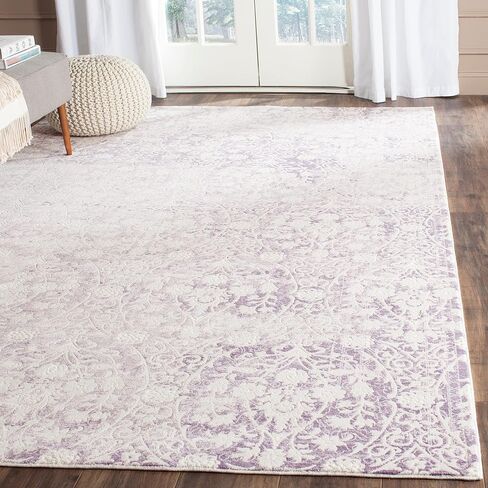 SAFAVIEH Passion Collection Area Rug - 9' x 12', Lavender & Ivory, Vintage Distressed Design, Non-Shedding & Easy Care, Ideal for High Traffic Areas in Living Room, Bedroom (PAS403A) in Saudi Arabia