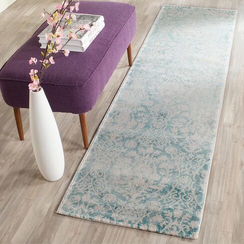 SAFAVIEH Passion Collection Area Rug - 9' x 12', Lavender & Ivory, Vintage Distressed Design, Non-Shedding & Easy Care, Ideal for High Traffic Areas in Living Room, Bedroom (PAS403A) in Saudi Arabia
