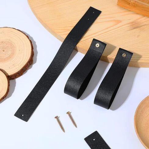 Leather Wall Hanging Strap, Ymapinc 8 Pcs Artificial Leather Wall Strap Hooks Wall Mounted Loop for Hanging Leather Strap Hangers for Bathroom Kitchen Bedroom Towel Holder Supplies in Saudi Arabia
