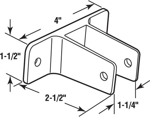 Prime-Line 656-6356-T Two Ear Wall Bracket, For 1 In. Panels, Zinc Alloy, Chrome Plated with Torx fasteners (Single Pack) in Saudi Arabia