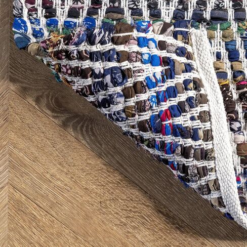 nuLOOM Rochell Hand Woven Chevron Runner Rug, 2' 6" x 6', Indigo in Saudi Arabia