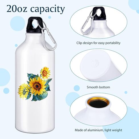 8 Packs Sublimation Cups Sublimation Water Bottle Blanks with 16 Shrink Wrap 20 oz Blank Sport Water Bottles Insulated Water Bottles with Hook and Leak Proof Twist Cap for Camping Climbing in Saudi Arabia