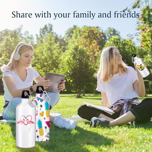 8 Packs Sublimation Cups Sublimation Water Bottle Blanks with 16 Shrink Wrap 20 oz Blank Sport Water Bottles Insulated Water Bottles with Hook and Leak Proof Twist Cap for Camping Climbing in Saudi Arabia