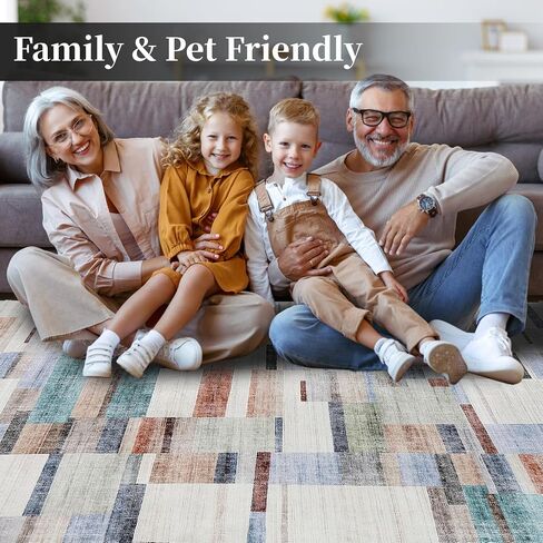 GlowSol Modern Washable Rugs 2x6 Runner Rug Abstract Geometric Area Rugs for Bedroom Decor Blue Rug Entryway Rug Soft Throw Rugs with Rubber Backing Bathroom Rugs Carpet Kitchen Rugs Blue 2'x6' in Saudi Arabia